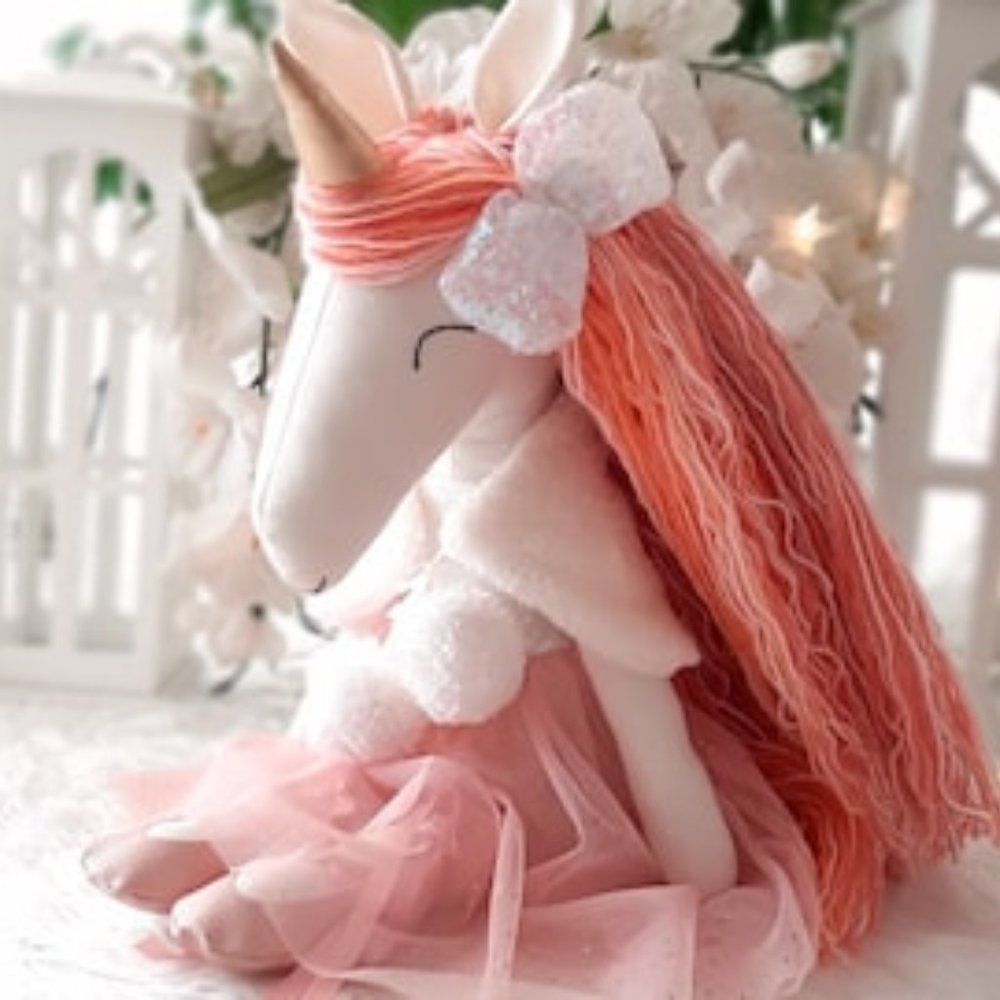 Sweet handmade Unicorn Princess Doll, one of a kind magical gift for little girl